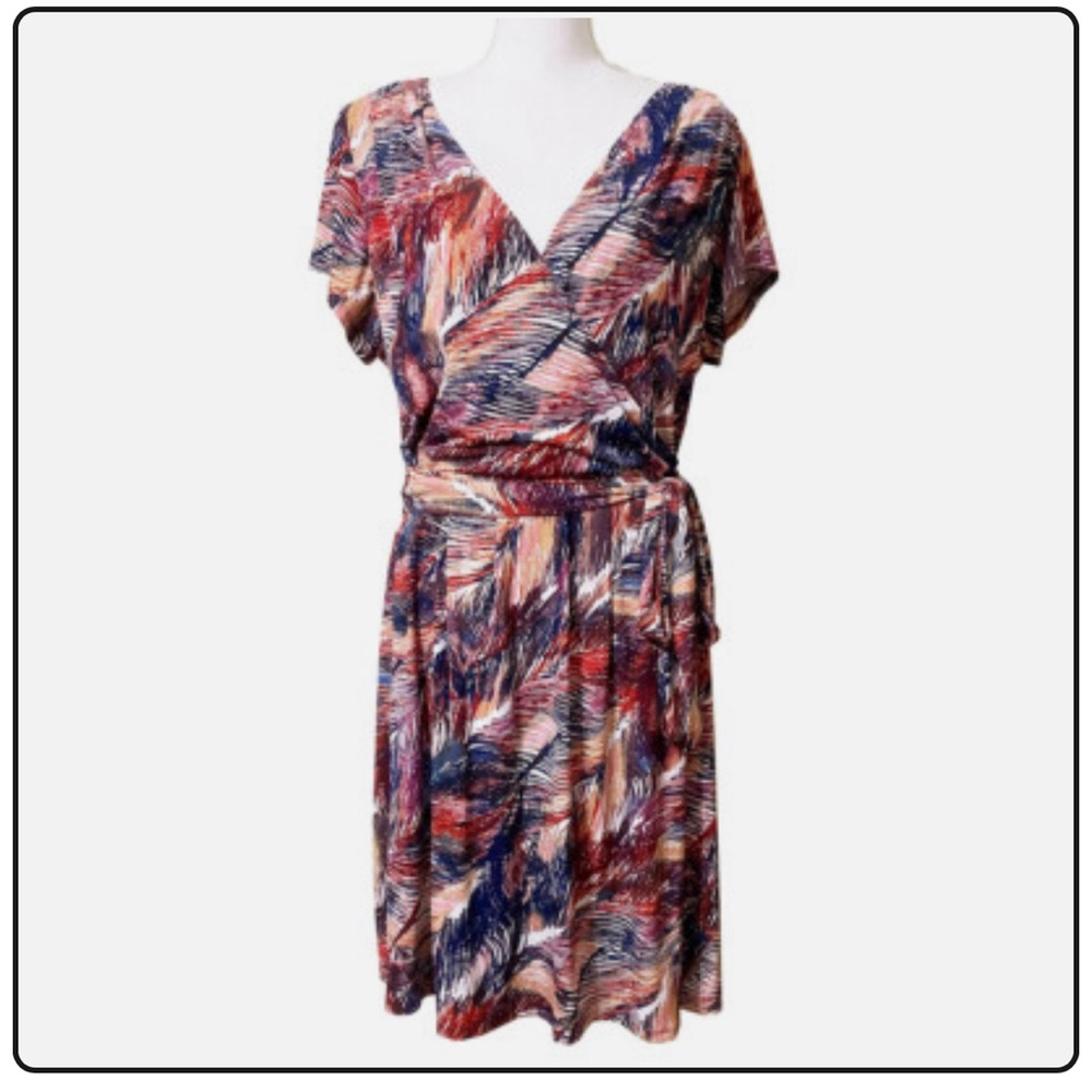 Print Wrap Dress